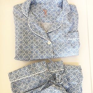 Serena and Lily blue and white pajamas. Size M